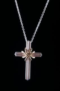 Appraisal: Tiffany Co Sterling K Cross Pendant Chain Beautiful and classic