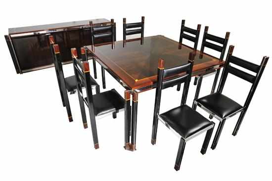 Appraisal: PAOLO BARRACCHIA A TEN PIECE DINING SUITE comprising a table