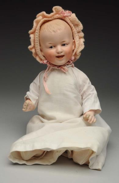 Appraisal: Smiling Gebr Heubach Character Baby Doll German bisque socket head