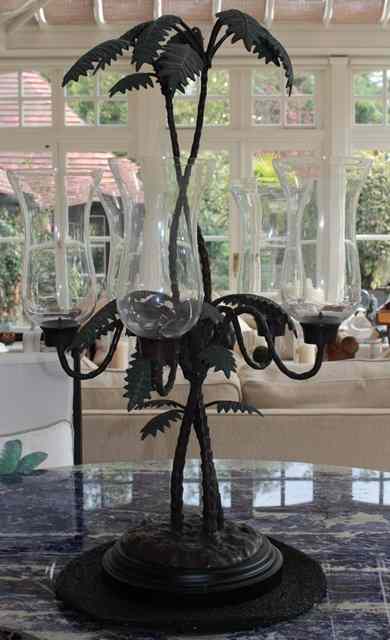 Appraisal: A BRONZE FIVE LIGHT CANDELABRUM in the form of a