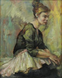 Appraisal: GASS Edna Oil on Board Portrait of a Dancer at