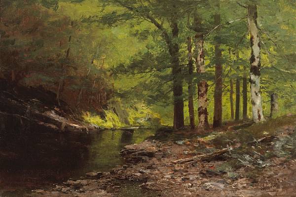 Appraisal: Julian Rix - Quiet Creek signed 'Julian Rix' lower right