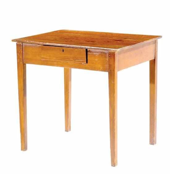 Appraisal: Southern Federal yellow pine work table probably North Carolina circa