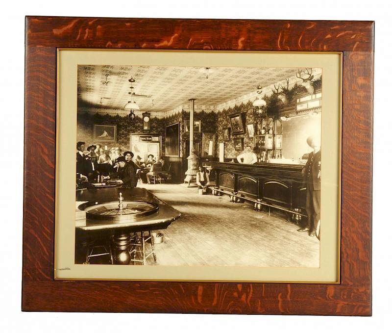 Appraisal: Oversized Photograph Of A Western Saloon Photograph is professionally framed