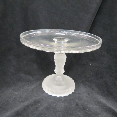 Appraisal: Early American Pattern Glass Three Faces cake stand diameter tall