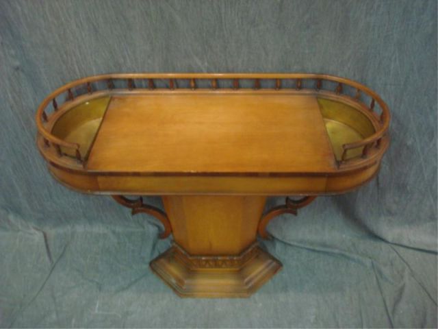 Appraisal: Neoclassical Style Wood Pedestal Planter Dimensions x x Estimate -