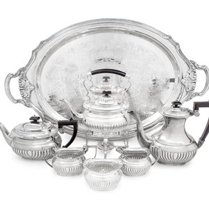 Appraisal: An English Silver-Plate Tea Service Cheltenham Sheffield th Century comprising