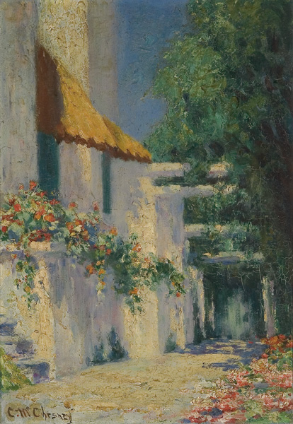 Appraisal: MCCHESNEY CLARA TAGGART American - The Orange Awning oil on