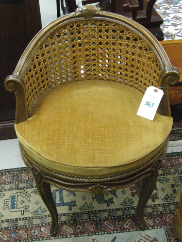 Appraisal: LOUIS XV STYLE VANITY CHAIR American second quarter of the