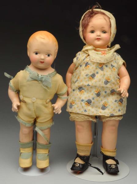 Appraisal: Lot of Composition Dolls Effanbee Baby Dainty composition head arms