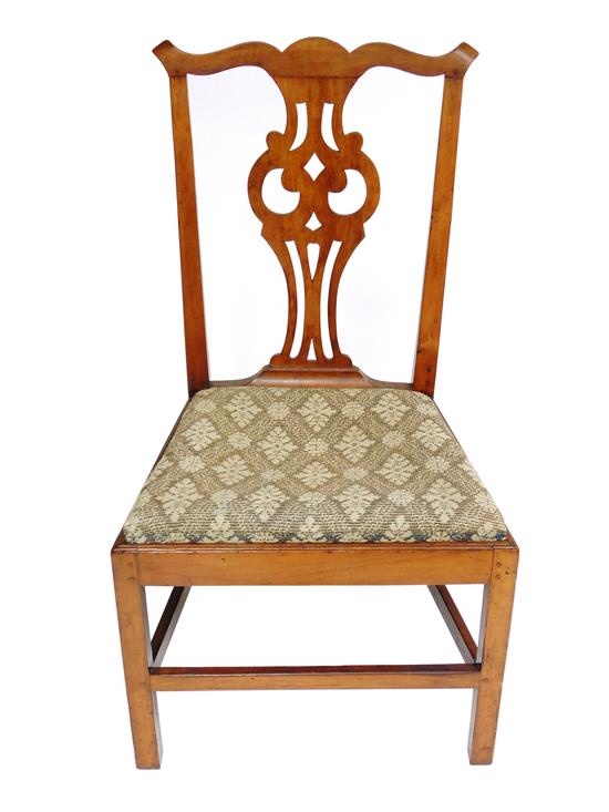 Appraisal: American Chippendale side chair late th C possible Eastern Connecticut