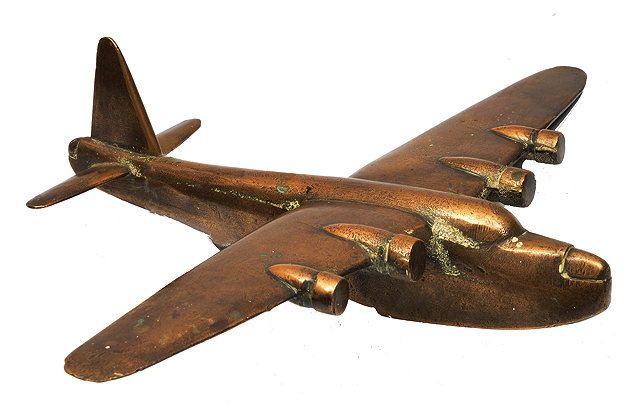 Appraisal: A WORLD WAR II PERIOD SOLID CAST BRONZE MODEL OF