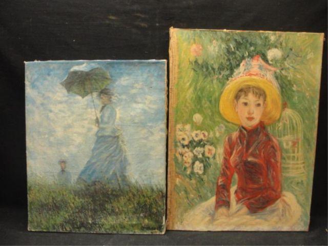 Appraisal: Oil on Canvas - Copies of a Monet and a