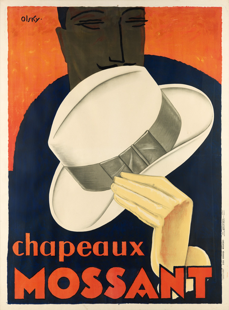 Appraisal: OLSKY DATES UNKNOWN CHAPEAUX MOSSANT x inches x cm Vercasson