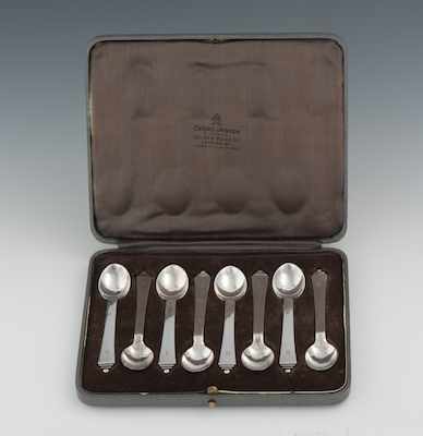 Appraisal: A Georg Jensen Sterling Silver Set of Eight Demitasse Spoons