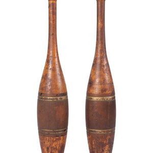 Appraisal: A Pair of Spalding Lb Turned and Parcel Gilt Cherrywood