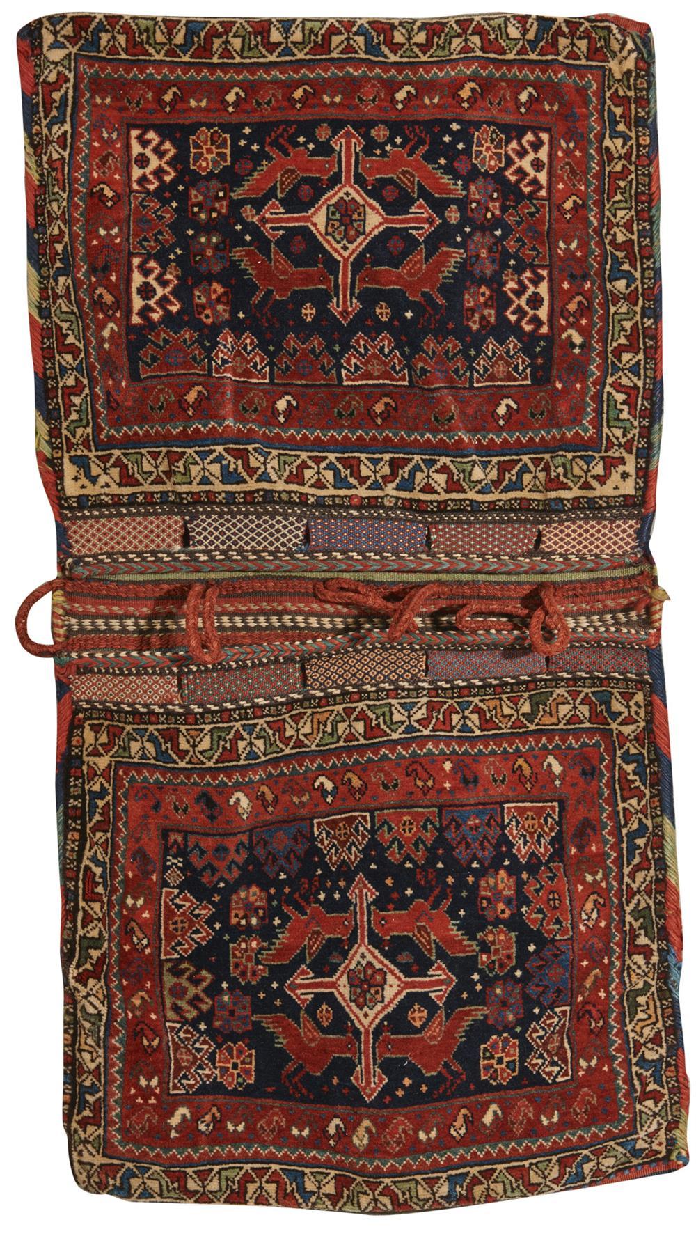 Appraisal: Pair of Kampseh Bags Persia ca ft x ft Provenance