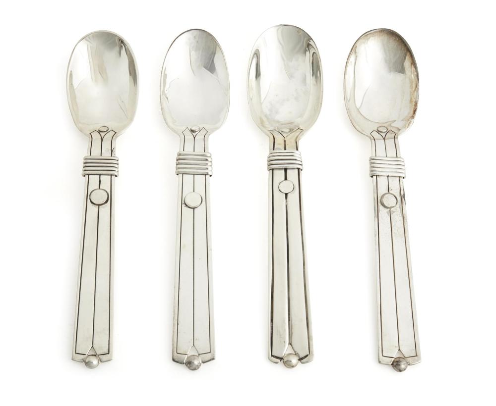 Appraisal: Twelve William Spratling Amarres Disco tablespoons - Third Design Period