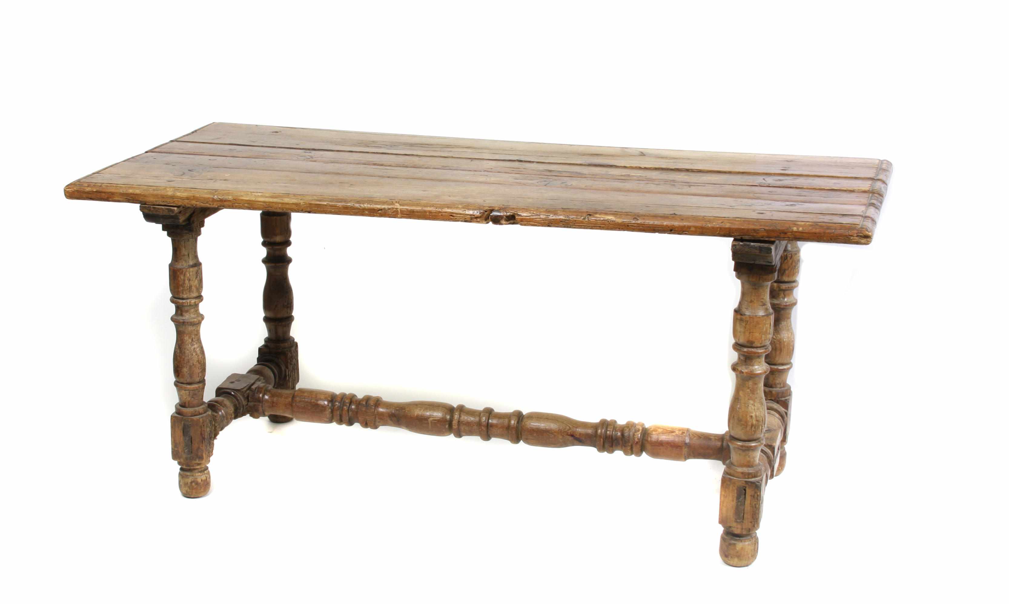 Appraisal: A Continental Baroque mixed wood refectory table height in width