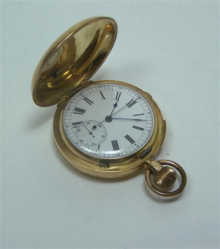 Appraisal: A continental ct gold full hunter repeater pocket watch the