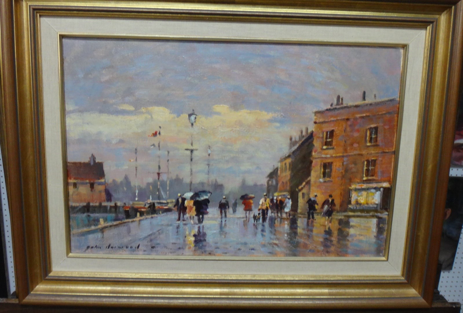 Appraisal: John Horwood b Poole Harbour oil on canvas signed inscribed