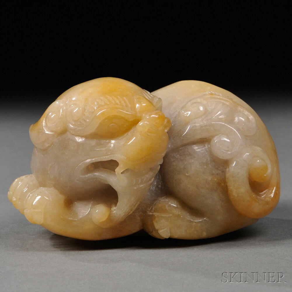 Appraisal: Hardstone Shishi China th century seated with a lingzhi mushroom