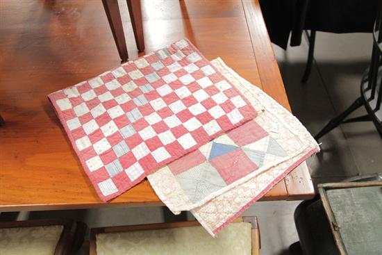 Appraisal: TWO DOLL QUILTS American th or early th century Sweet