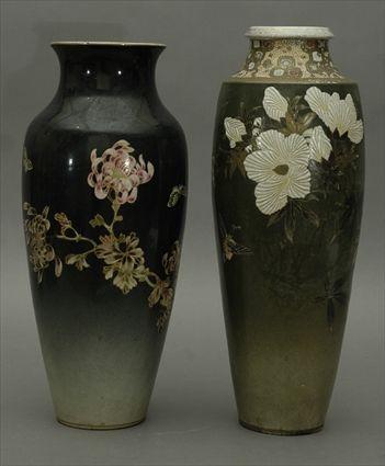 Appraisal: Two Large Japanese Satsuma Vases in to in x in