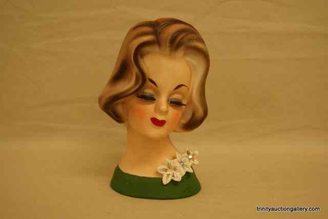 Appraisal: 's Napcoware C Ceramic Lady Head VaseIs a very nice