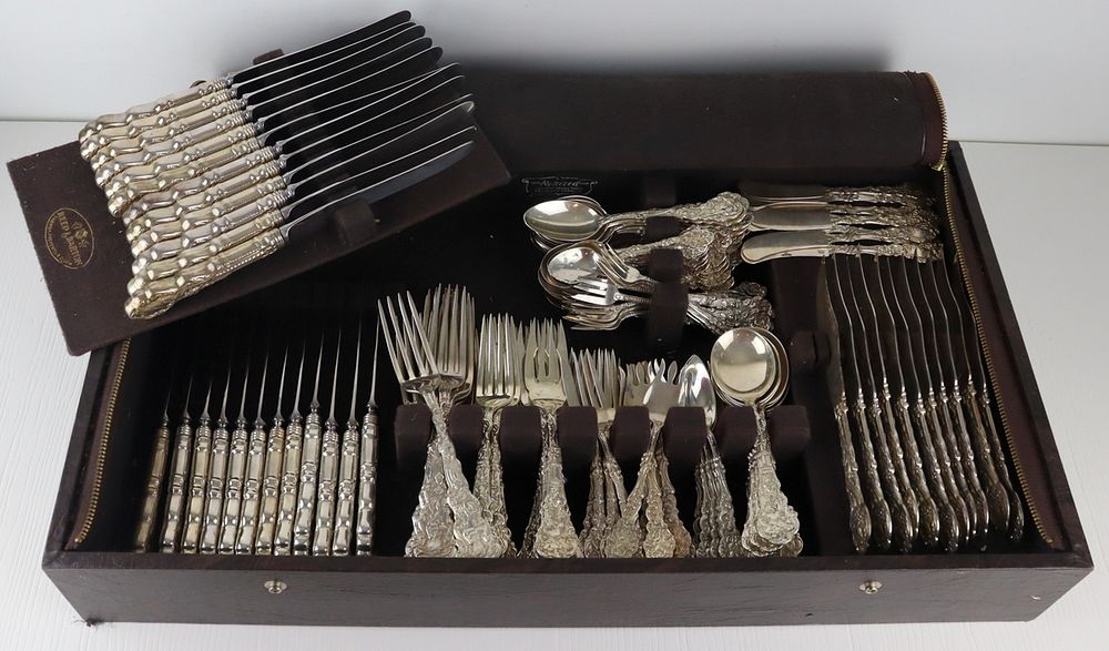 Appraisal: STERLING Gorham Versailles Flatware Service Includes knives with stainless blades