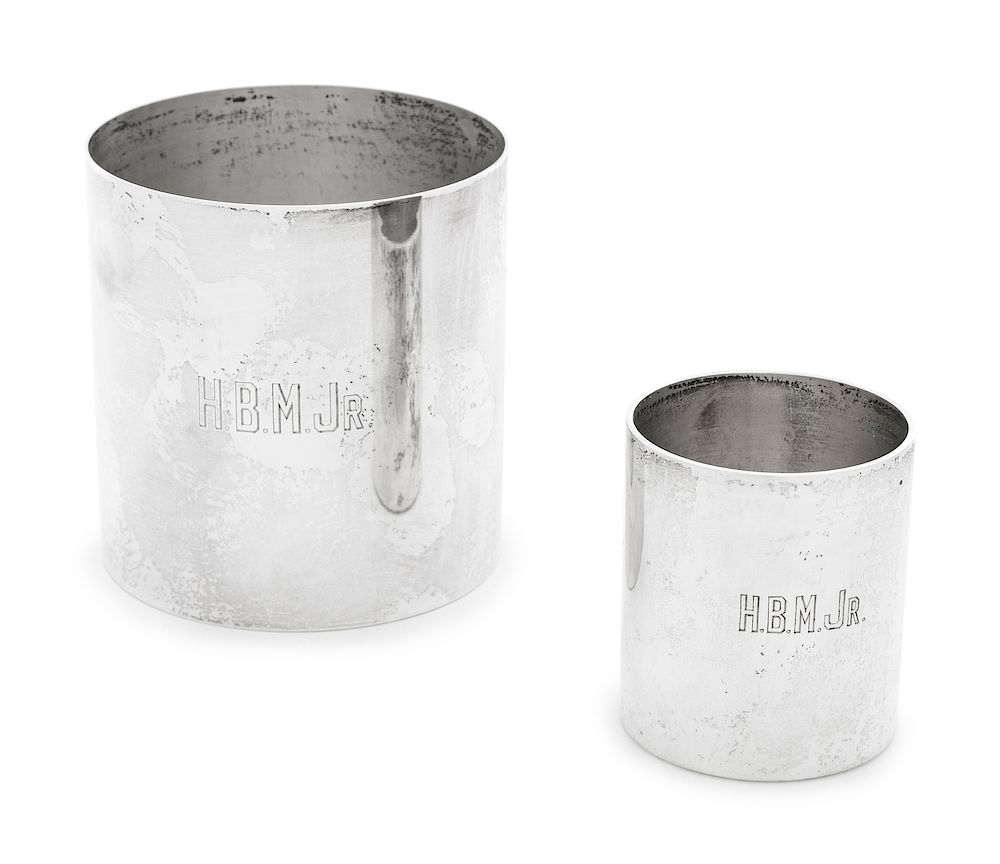 Appraisal: A Cartier Silver Tumbler A Cartier Silver Tumbler Paris th