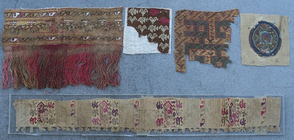 Appraisal: EARLY FRAGMENTS ORIENTAL RUG Small animal motif '' x ''