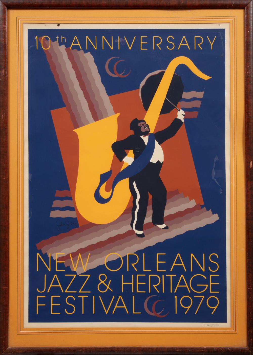 Appraisal: NEW ORLEANS JAZZ AND HERITAGE FESTIVAL POSTERSPair of New Orleans