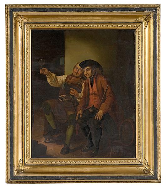 Appraisal: DUTCH GENRE SCENE OIL ON COPPER Probably th century signed