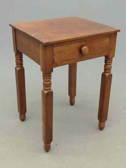 Appraisal: th c New York leg single drawer stand Top ''