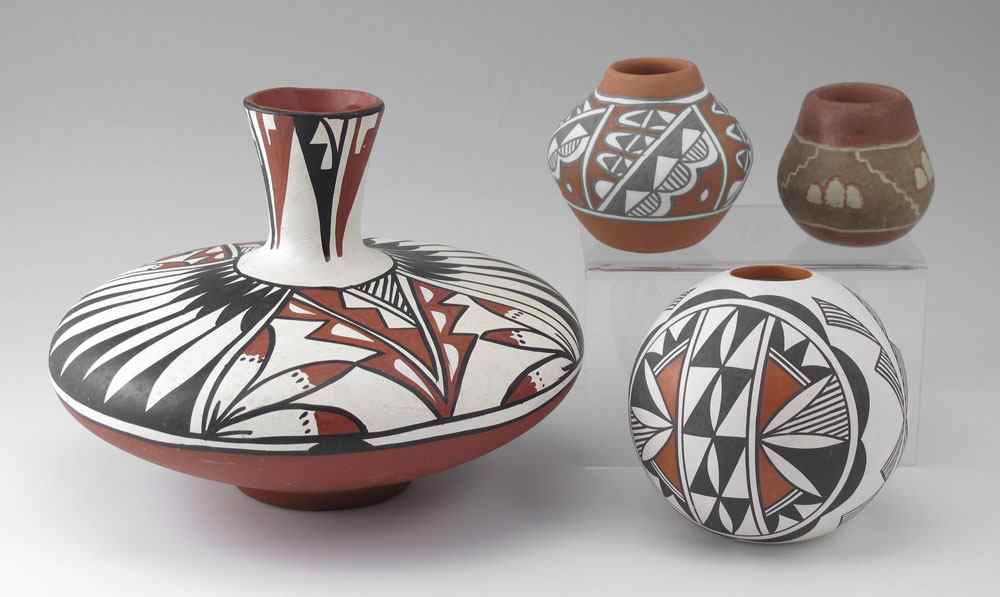 Appraisal: PIECE COLLECTION SOUTHWEST NATIVE POTTERY To include Mary Small miniature