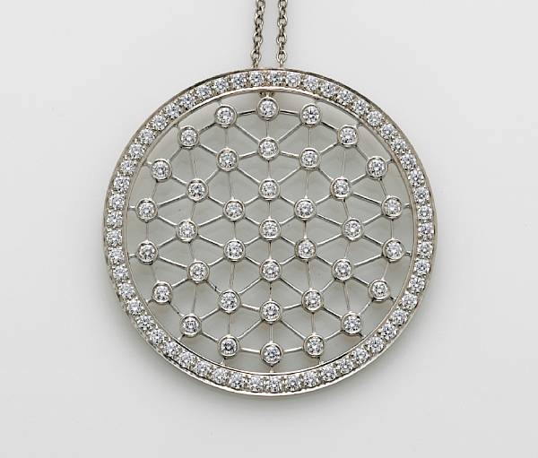 Appraisal: A diamond necklace Tiffany amp Co Voile both pendant and