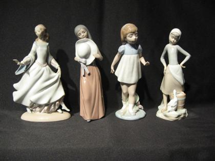 Appraisal: Four piece Lladro figures of young girls H of tallest