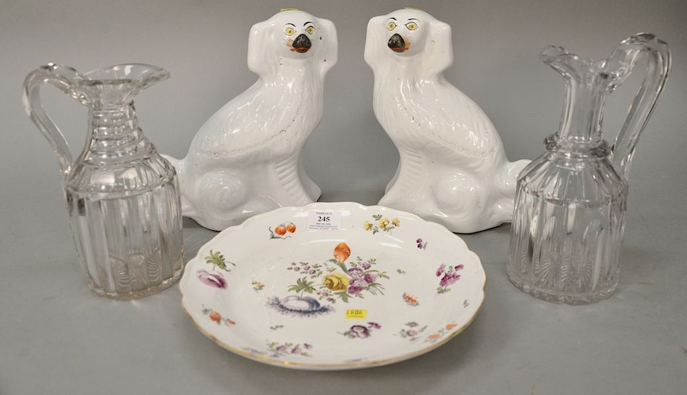 Appraisal: Five piece lot to include a Meissen deep plate two