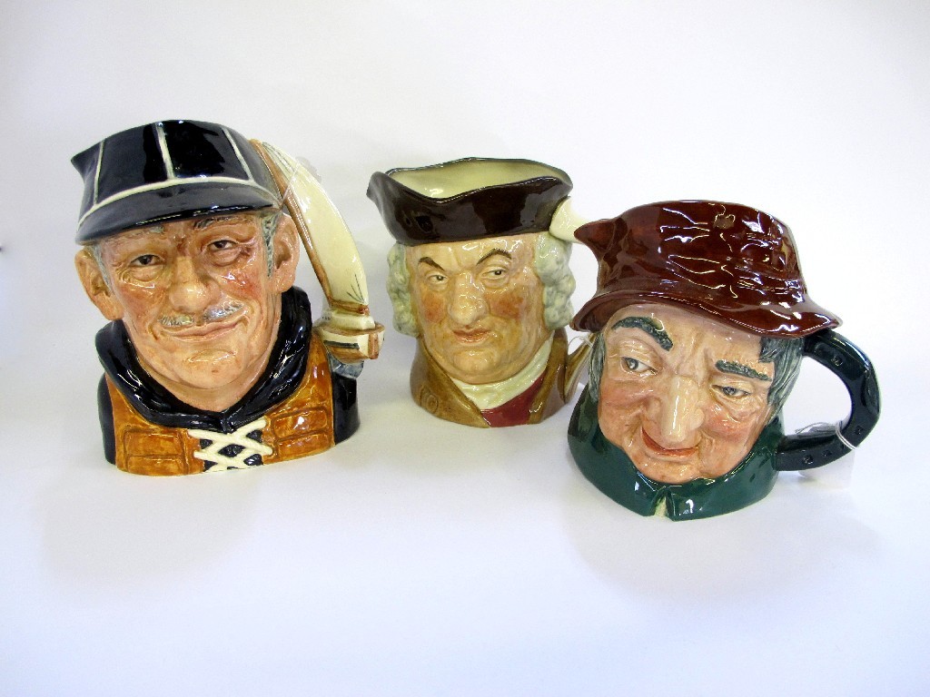 Appraisal: Three Royal Doulton large toby jugs Yachtsman Sam Johnston and