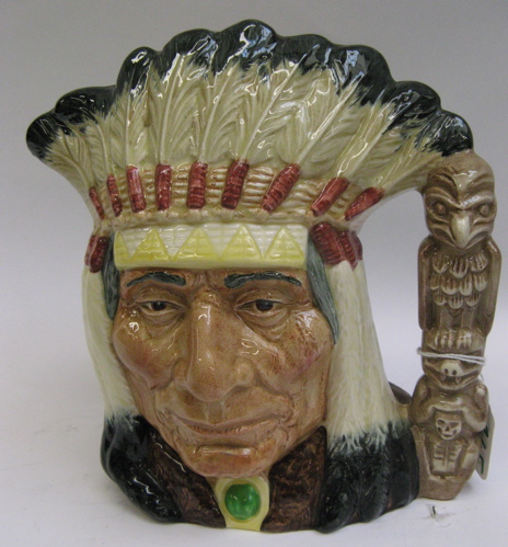 Appraisal: ENGLISH ROYAL DOULTON CHARACTER MUG large size North American Indian