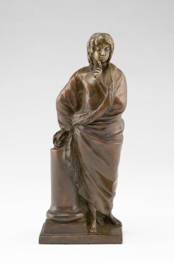 Appraisal: Follower of Pierre Puget French - Attractive patinated bronze figure