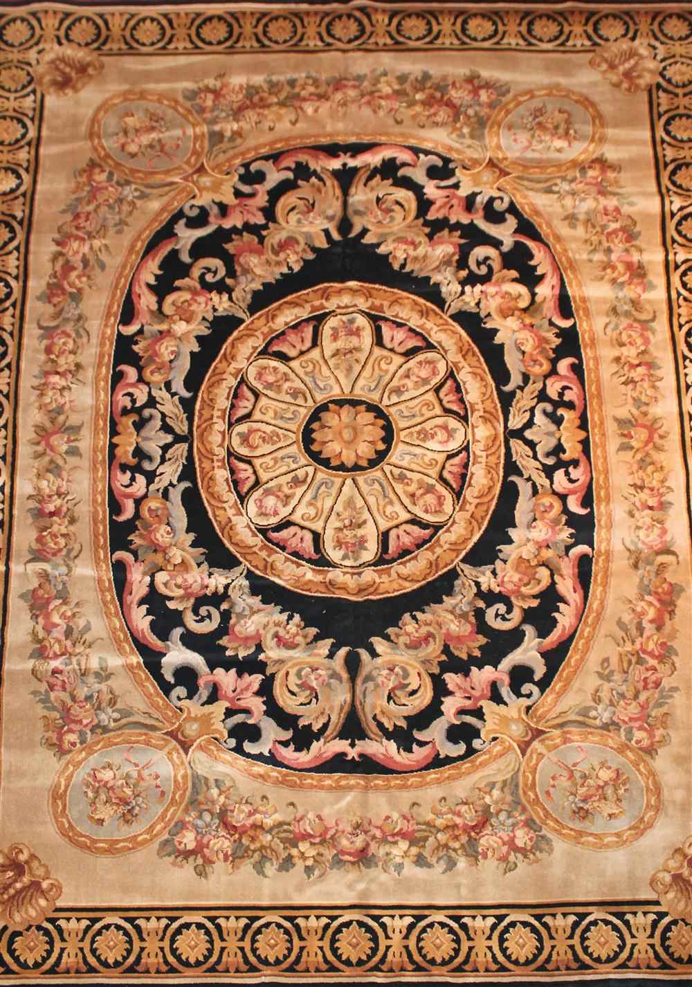 Appraisal: CHINESE AUBUSSON RUG approx ' '' x ' '' Retail