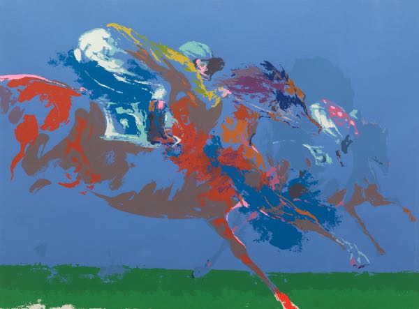 Appraisal: LEROY NEIMAN AMERICAN - x sight size In the Stretch