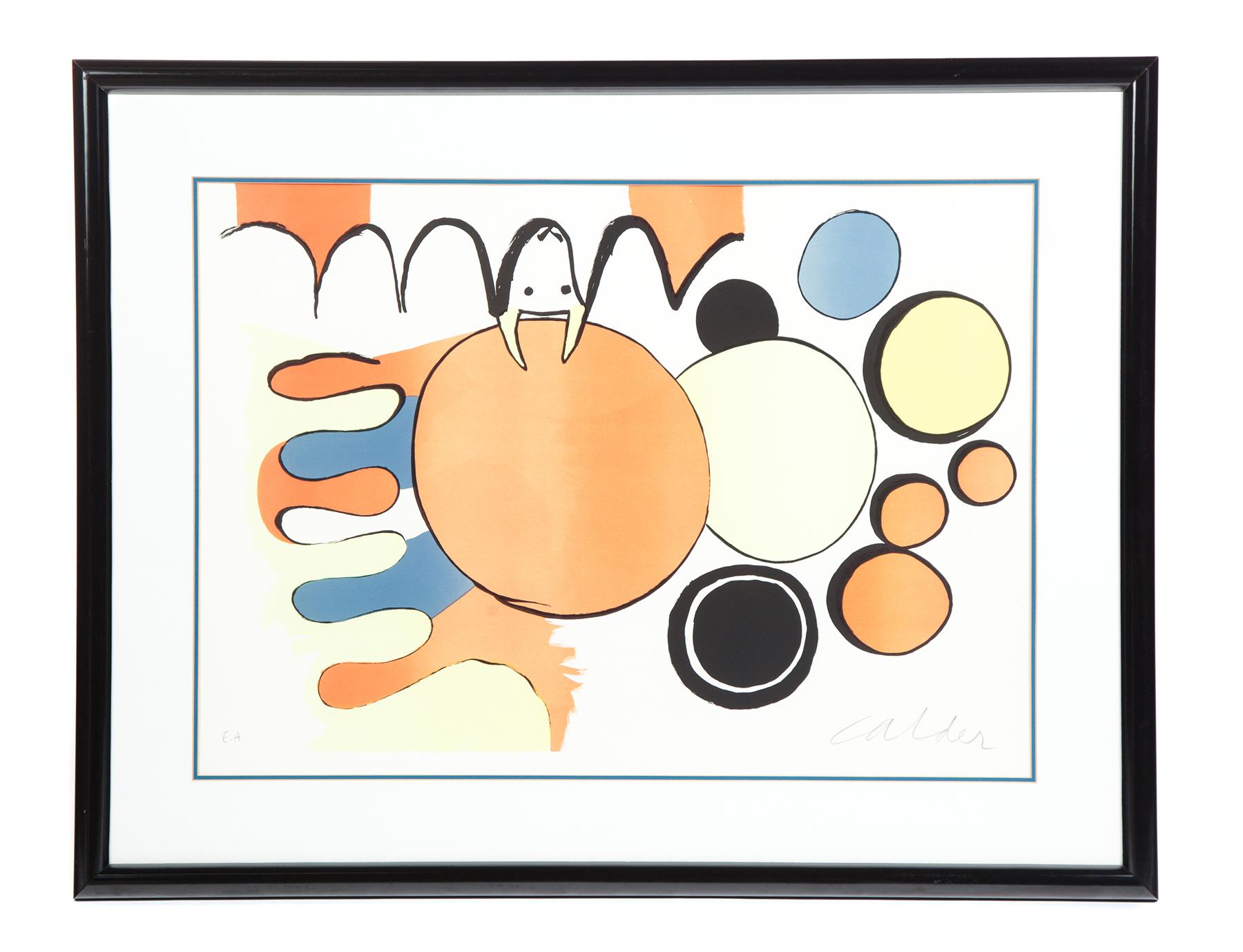 Appraisal: UNTITLED PRINT ALEXANDER CALDER AMERICAN - Color lithograph pencil signed