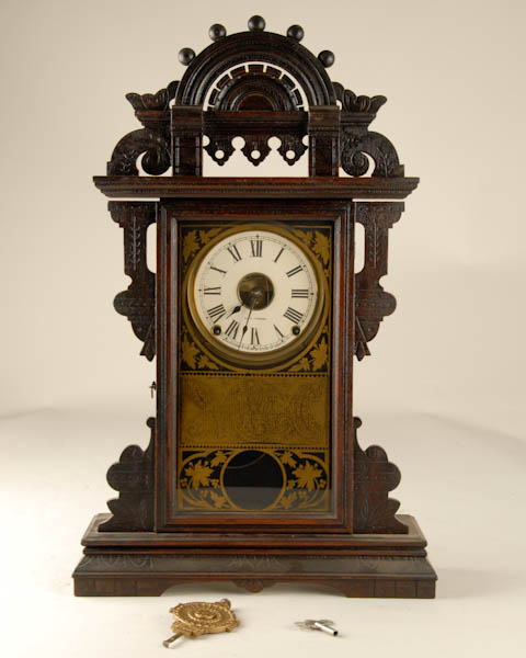 Appraisal: Seth Thomas Ball Eclipse Clock walnut case day time and