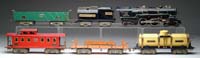 Appraisal: AMERICAN FLYER STANDARD GAUGE STEAM PASSENGER TRAIN Locomotive has a