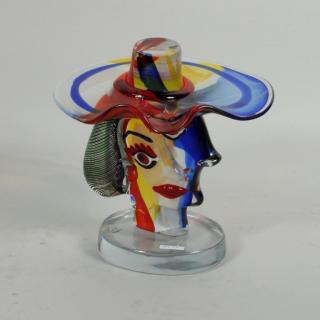 Appraisal: Furlan Walter Omaggio a Picasso Glass Sculpture Furlan Walter b