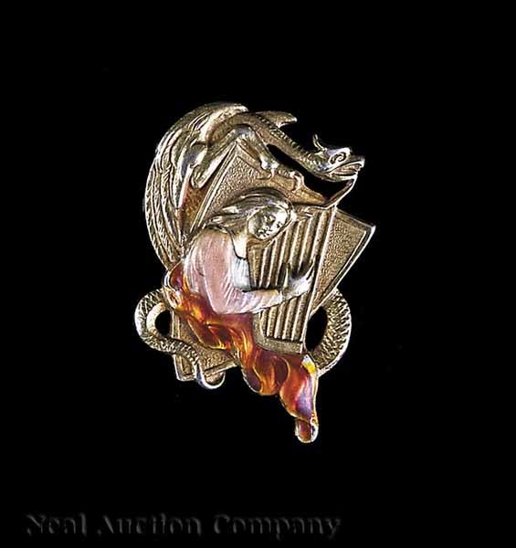 Appraisal: Mardi Gras Krewe of Proteus sterling silver krewe favor pin