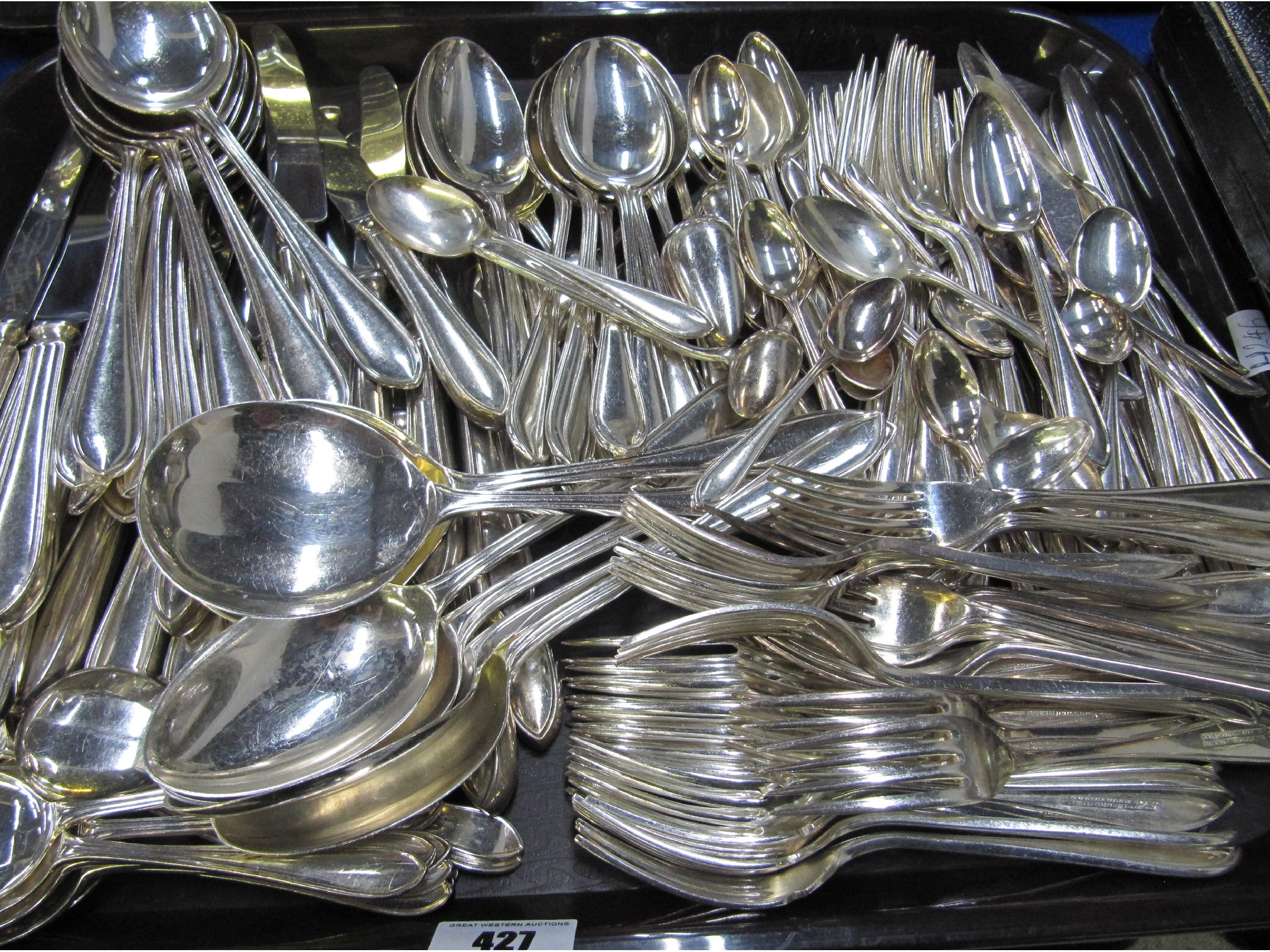 Appraisal: A part silver plated cutlery set loose